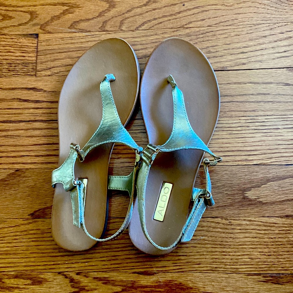 Aldo gold sandals,7.5